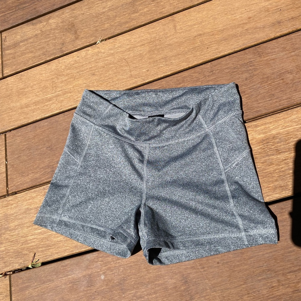 Grey spandex shorts